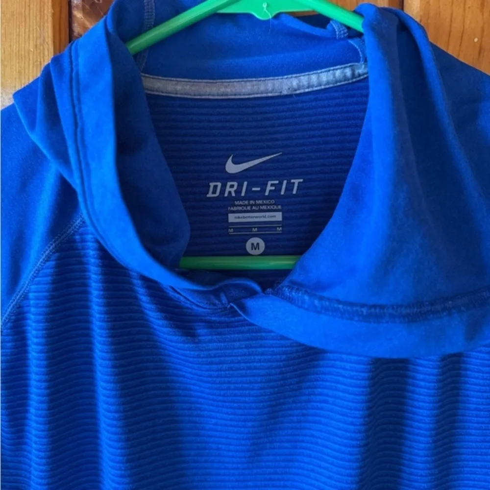 Nike Dri-FIT Hoodie Pullover‎ Long Sleeve Athletic Top Blue Medium